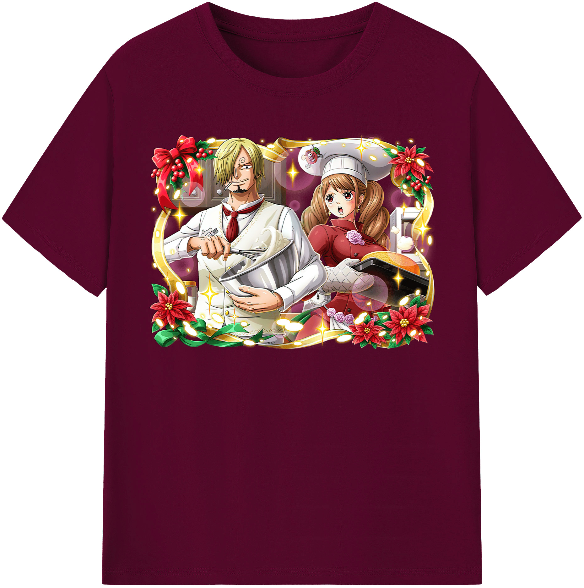 （画像用） ワンピース サンジ ONE PIECE Sanji レディースカジュアルプリントTシャツ（綿100％）